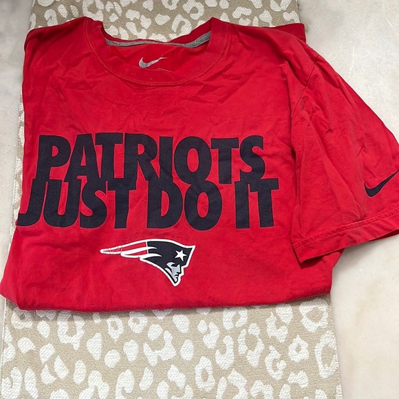 Me s Nike Patriots Just Do It T-shirt excellent worn condition Sz L - Picture 1 of 2